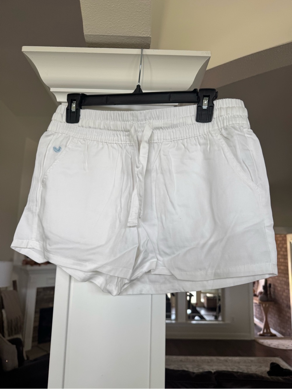 Southern Marsh Women’s White Drawstring Shorts with Side Pockets